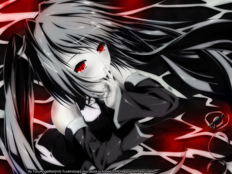 Anime girl with red eyes