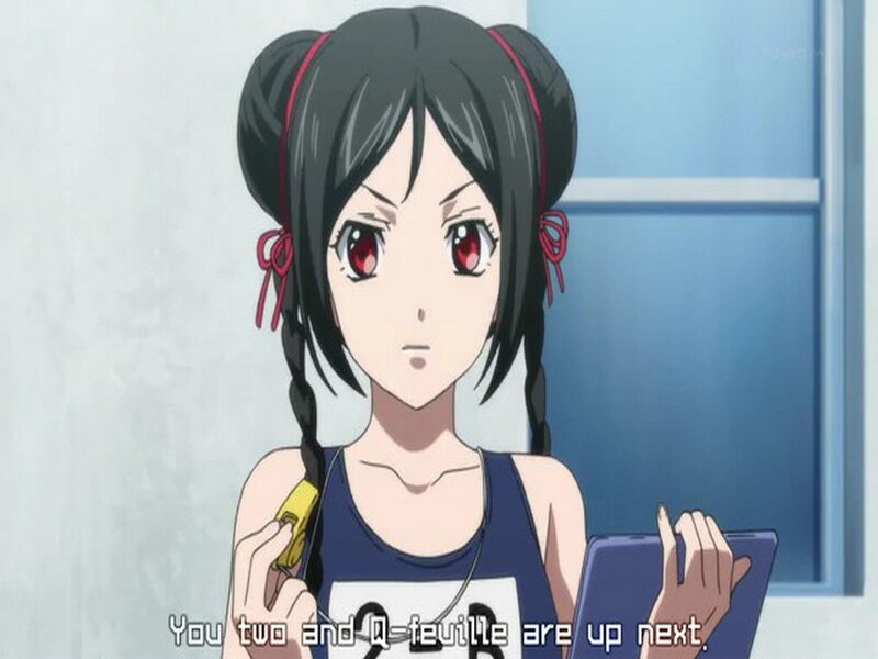 anime girl with red eyes