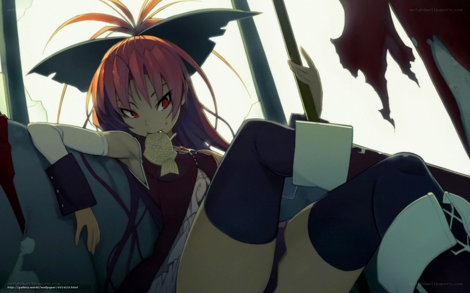anime girl with red eyes
