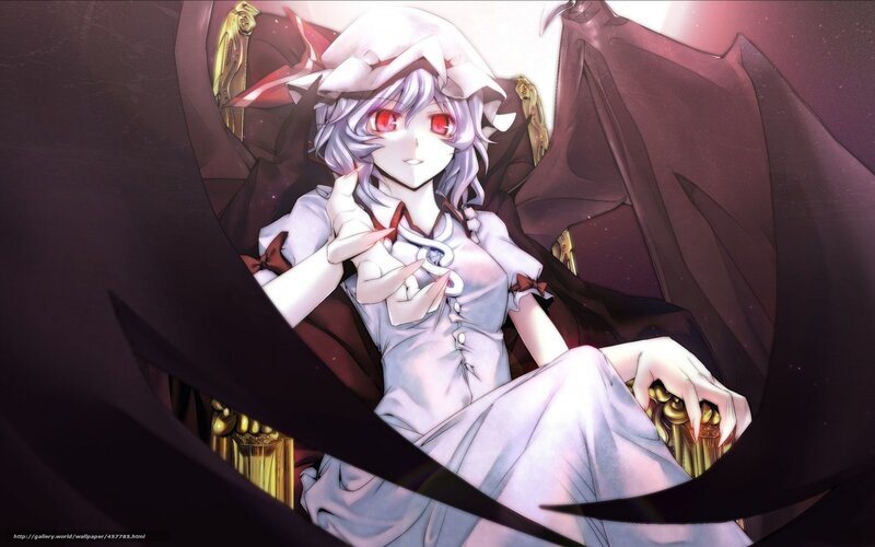 anime girl with red eyes