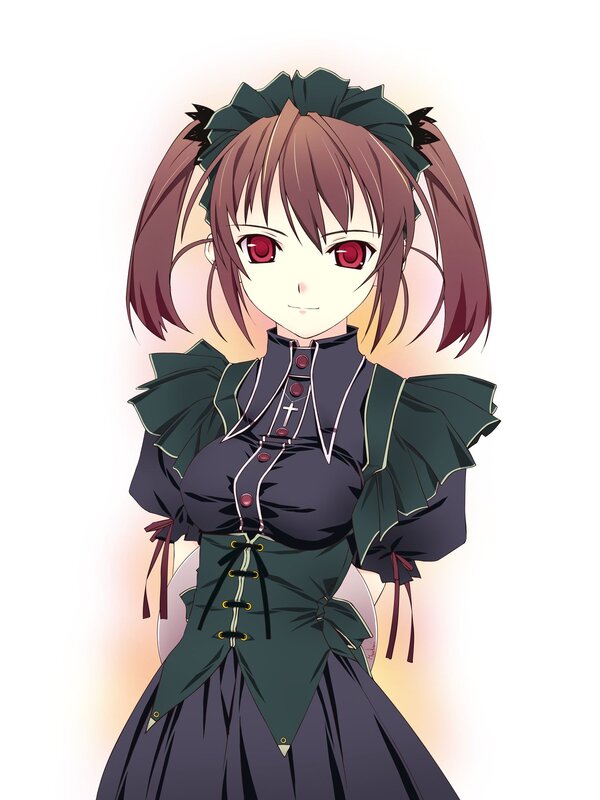 anime girl with red eyes