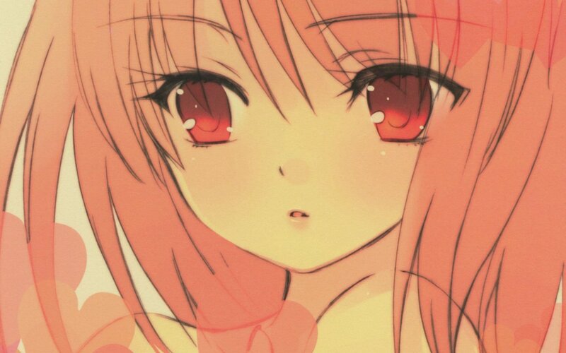 anime girl with red eyes