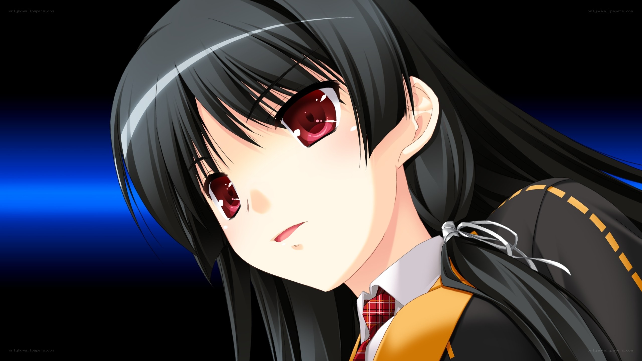 anime girl with red eyes