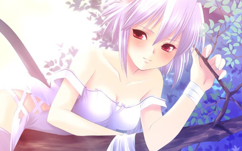anime girl with red eyes