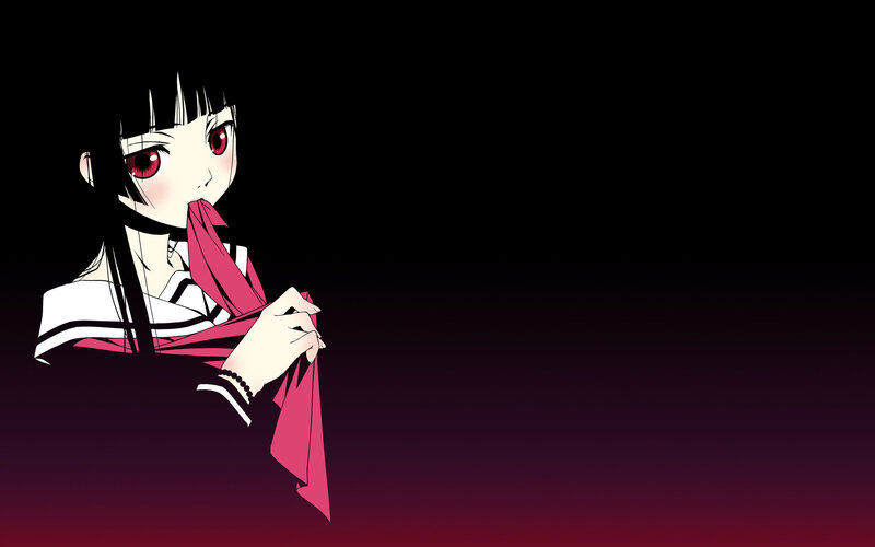 anime girl with red eyes