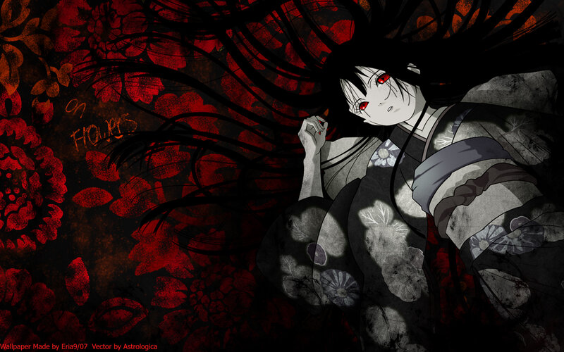 anime girl with red eyes