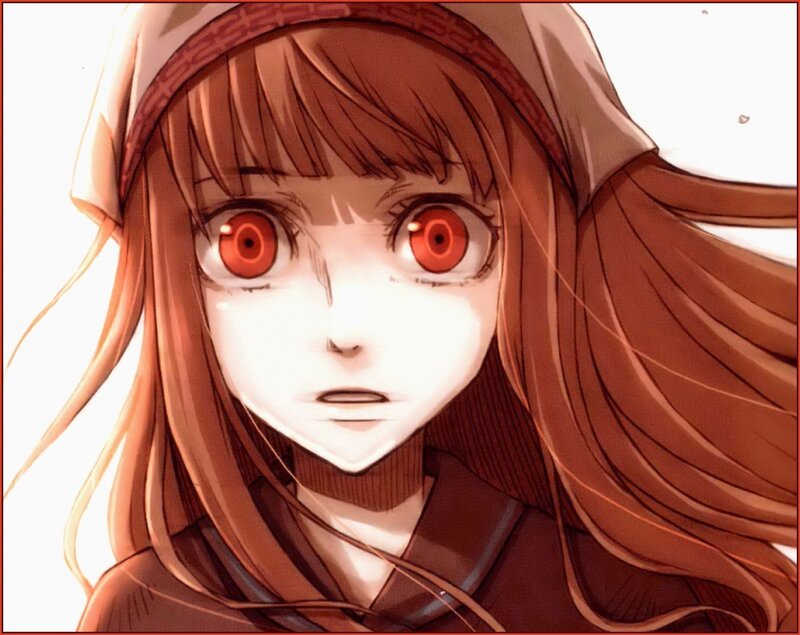 anime girl with red eyes