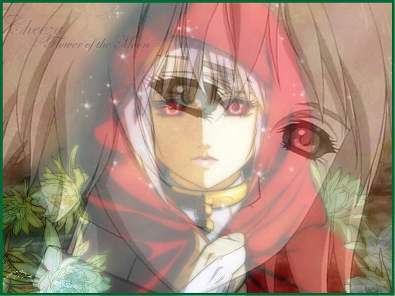 anime girl with red eyes