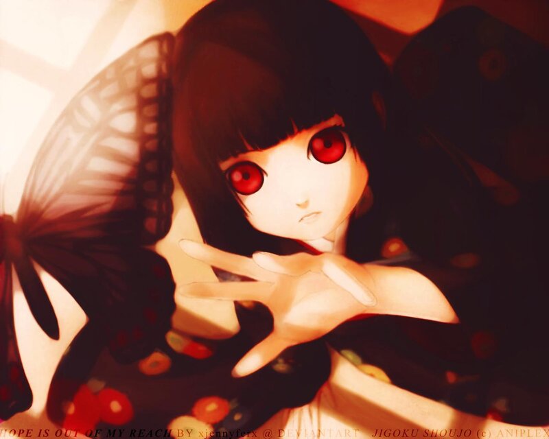 anime girl with red eyes