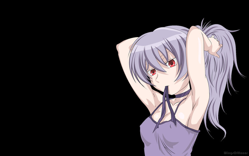 anime girl with red eyes