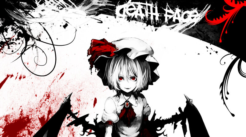Anime Girl with Red Eyes — Black, Dark, Dramatic, Digital Art