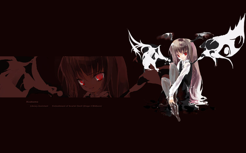 Anime Girl with Red Eyes — Black, Dramatic, Digital Art, Red Eyes