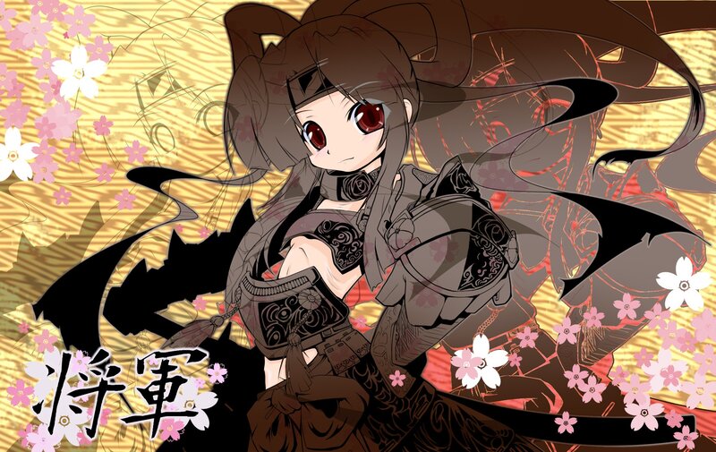 Anime Girl with Red Eyes — Brown, Dramatic, Spring