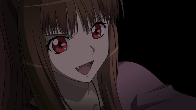 Anime Girl with Red Eyes — Brown, Dramatic