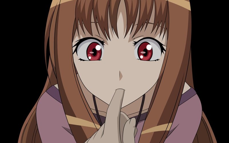 Anime Girl with Red Eyes — Brown, Surprised