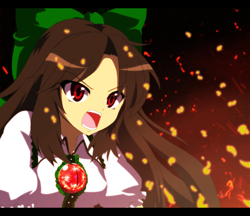 Anime Girl with Red Eyes — Brown