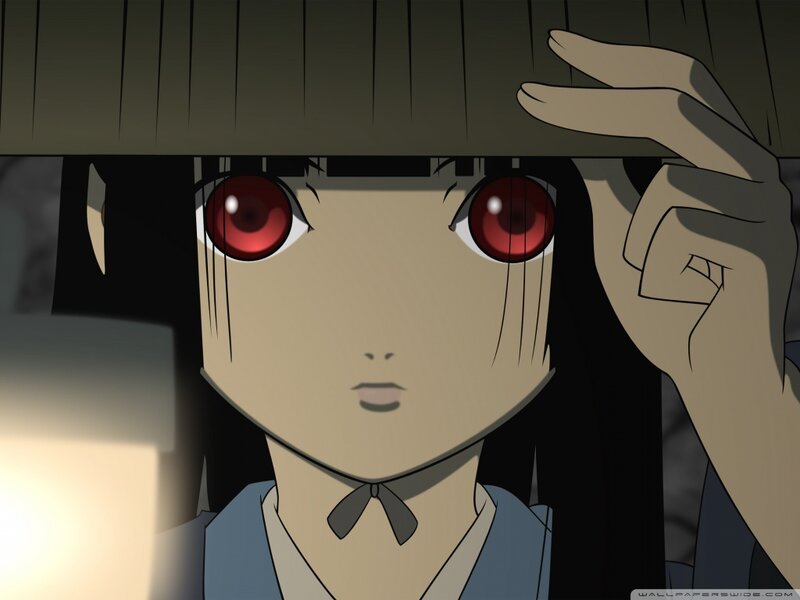 Anime Girl with Red Eyes — Dramatic, Hat