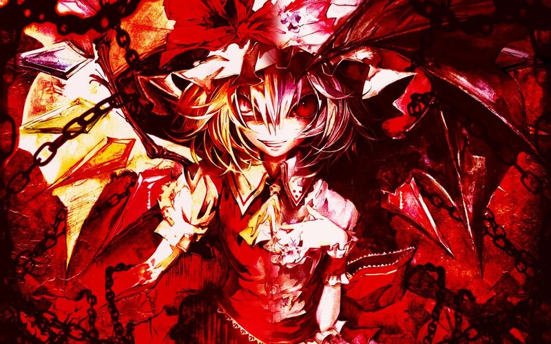 Anime Girl with Red Eyes — Dramatic, Intense, Manga, Chains