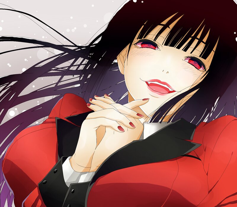 Anime Girl with Red Eyes — Dramatic, Manga, Red Jacket