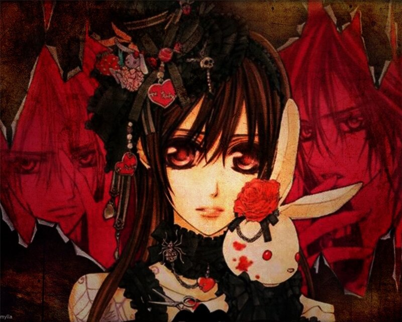 Anime Girl with Red Eyes — Dramatic, Manga
