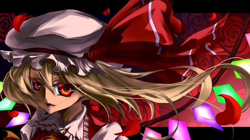 Anime Girl with Red Eyes — Dramatic, Night, Red Cape