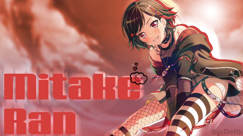 Anime Girl with Red Eyes — Dramatic, Sunset, Text
