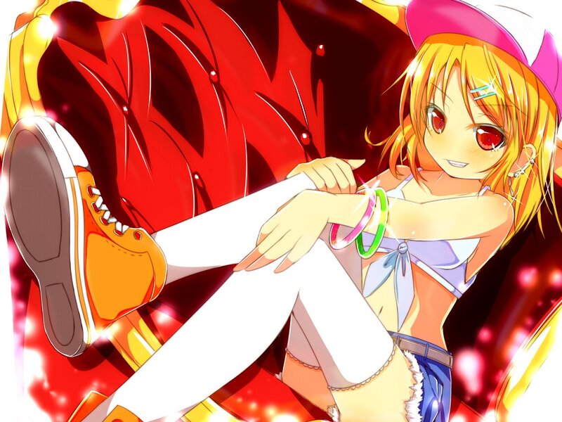 Anime Girl with Red Eyes — Energetic