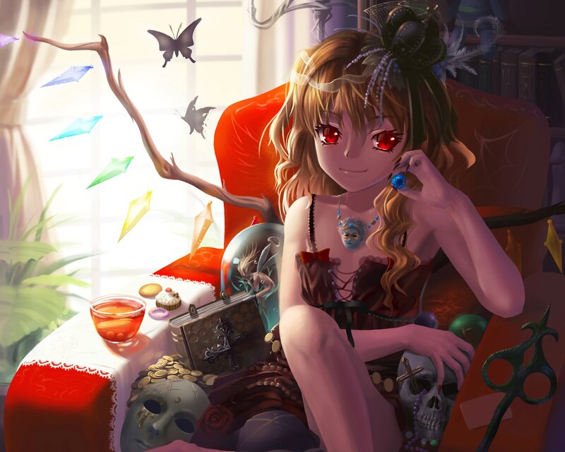Anime Girl with Red Eyes — Mysterious