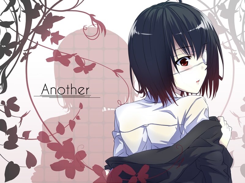 Anime Girl with Red Eyes — White, Melancholic, Flowers
