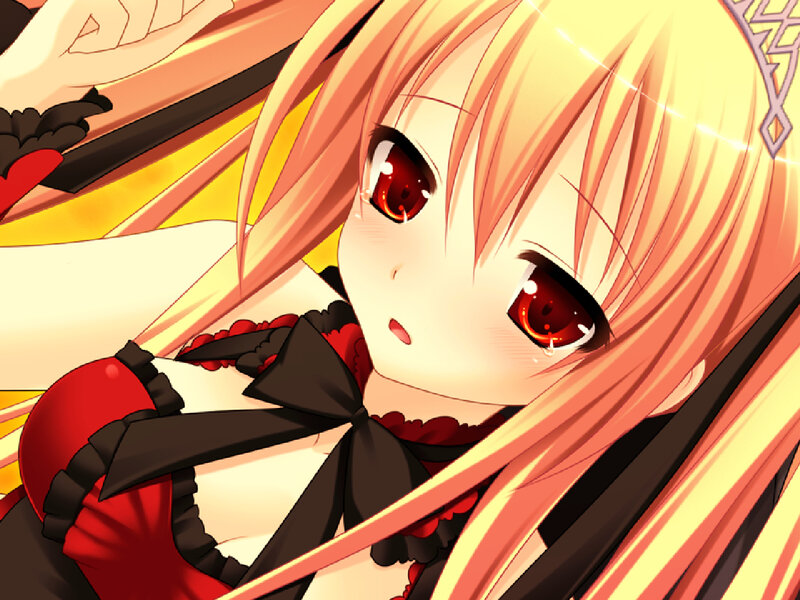 Anime Girl with Red Eyes — Yellow