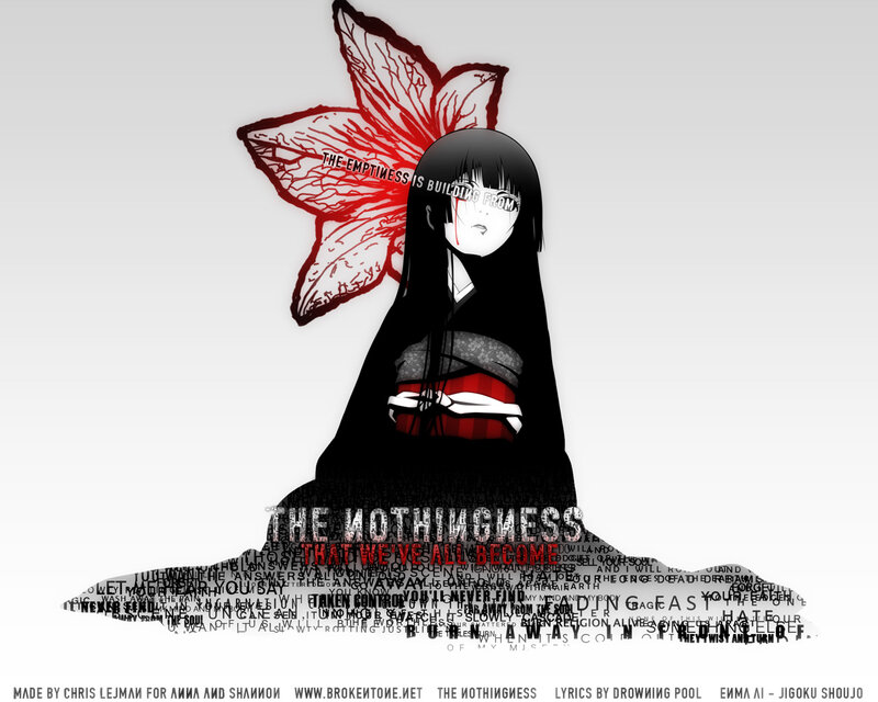 Anime girl with red flower