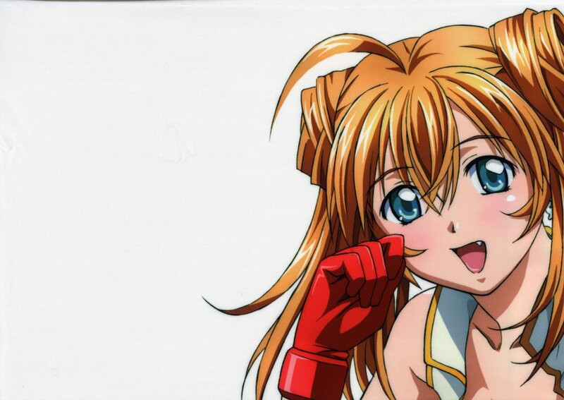anime girl with red glove