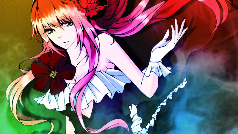 anime girl with red hair