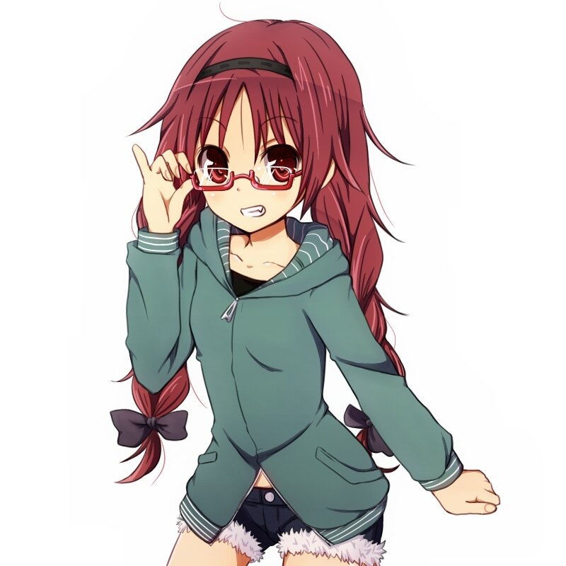 anime girl with red hair