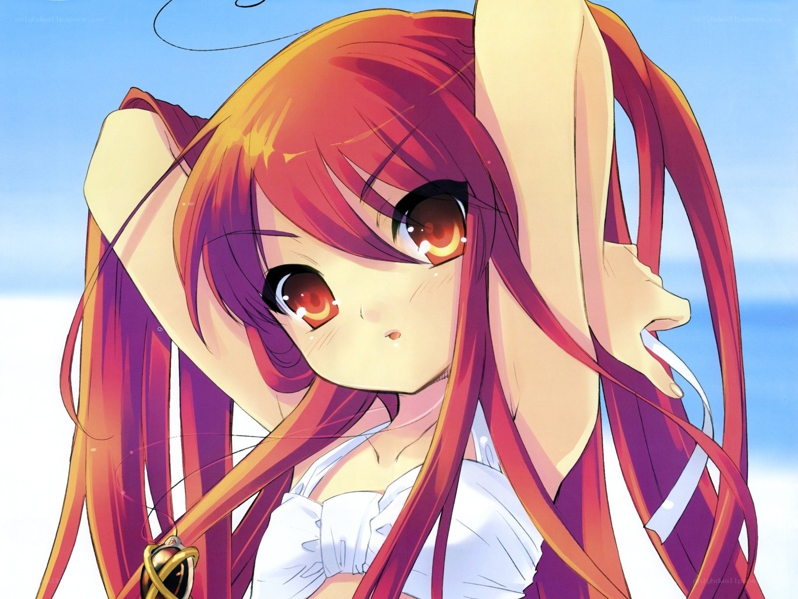 anime girl with red hair