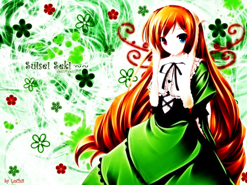 Anime girl with red hair