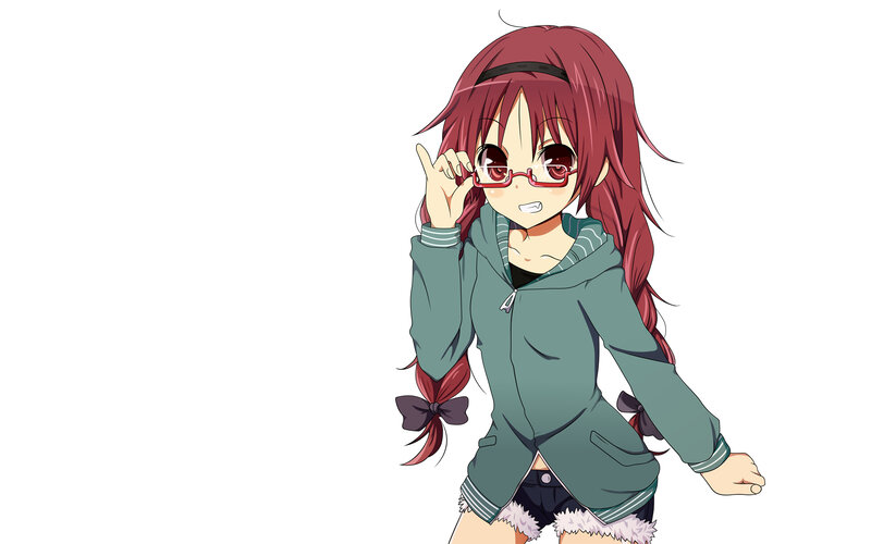 anime girl with red hair
