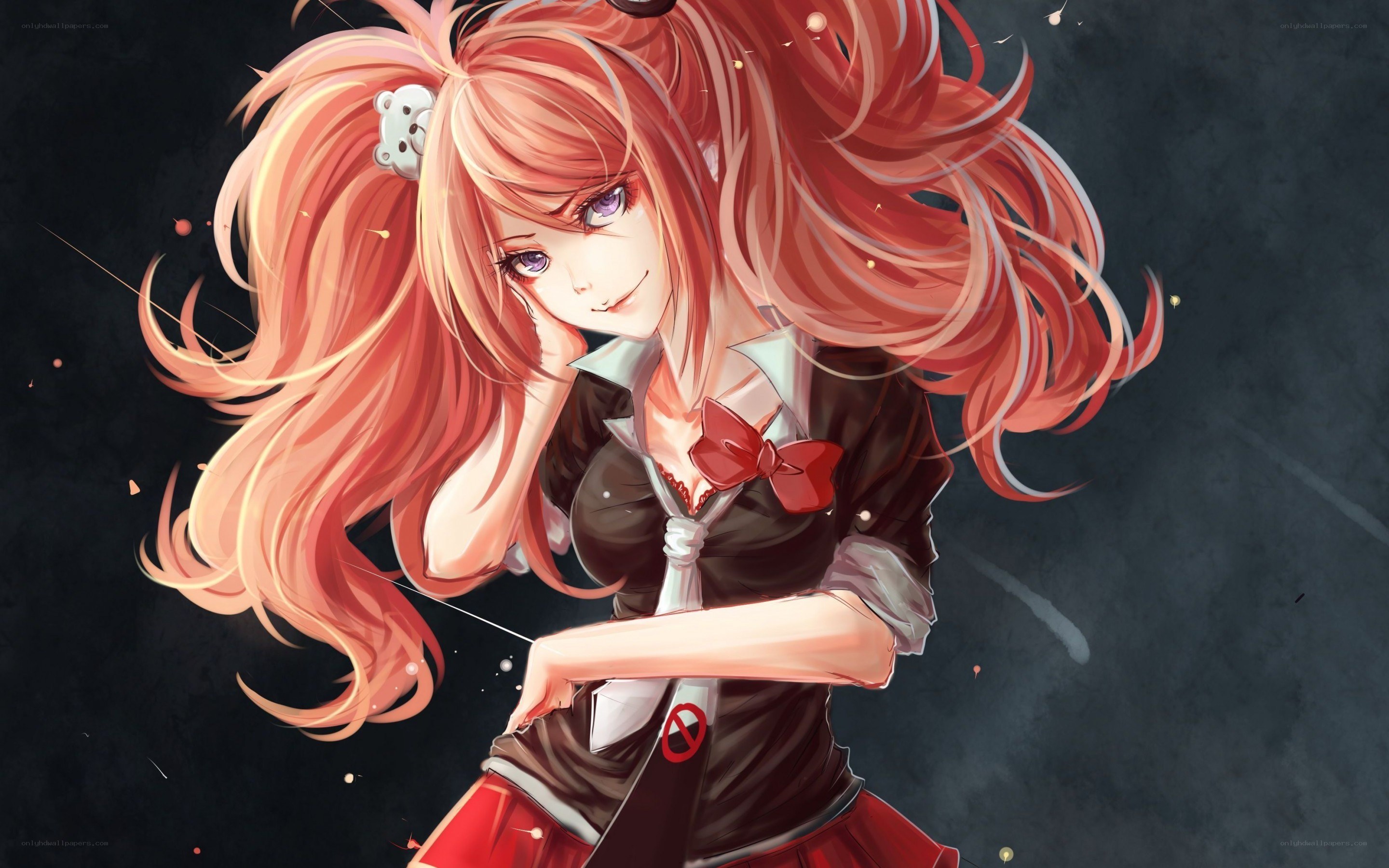 Anime girl with red hair