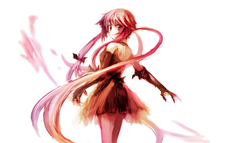 anime girl with red hair
