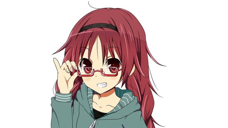 anime girl with red hair