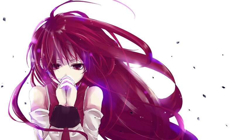 anime girl with red hair