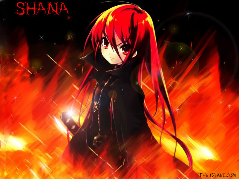 Anime girl with red hair
