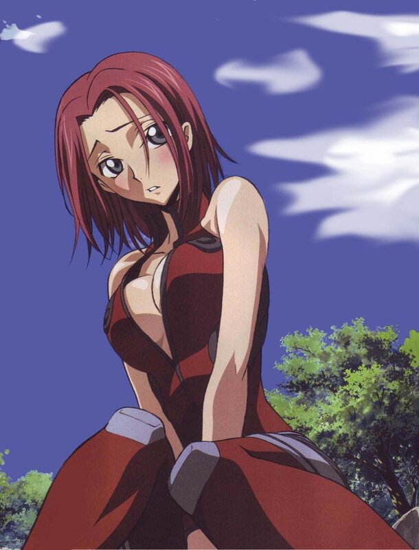 Anime girl with red hair