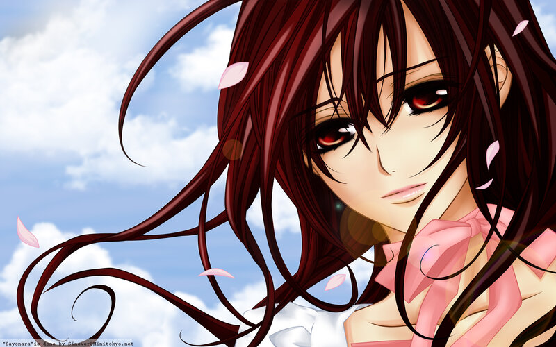 anime girl with red hair