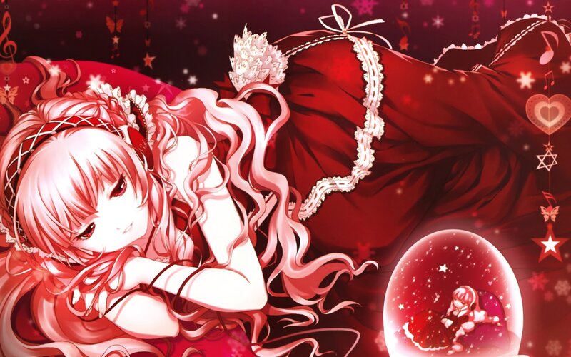 Anime girl with red hair