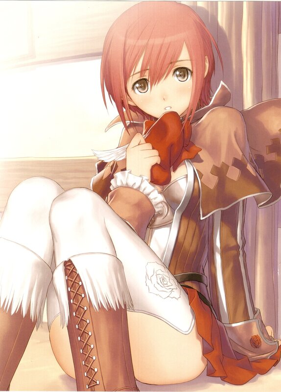 anime girl with red hair