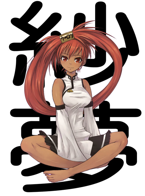 Anime girl with red hair