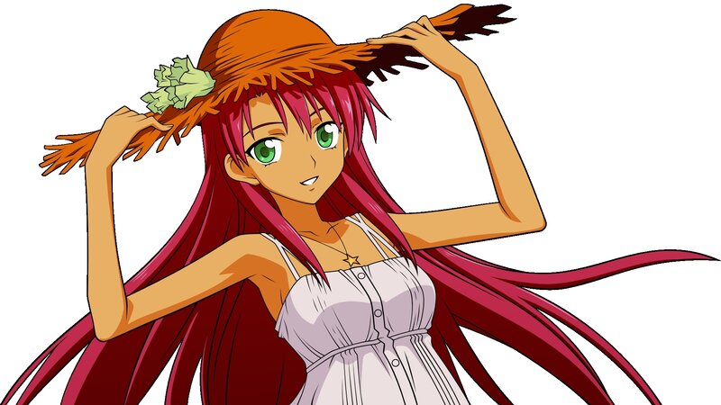 anime girl with red hair