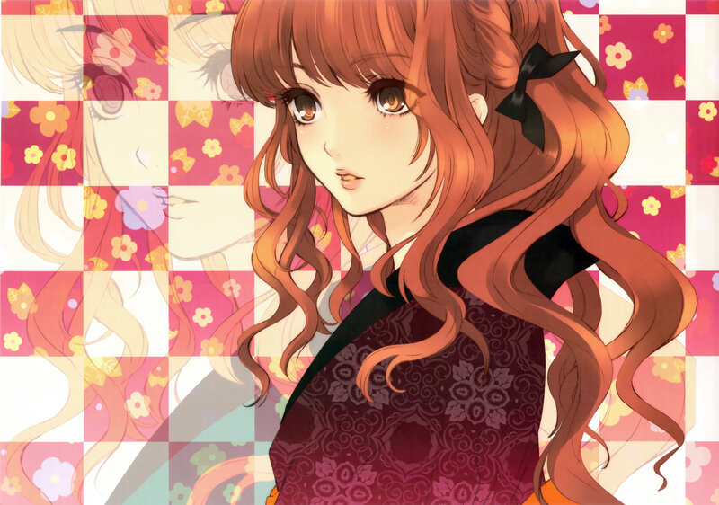 anime girl with red hair