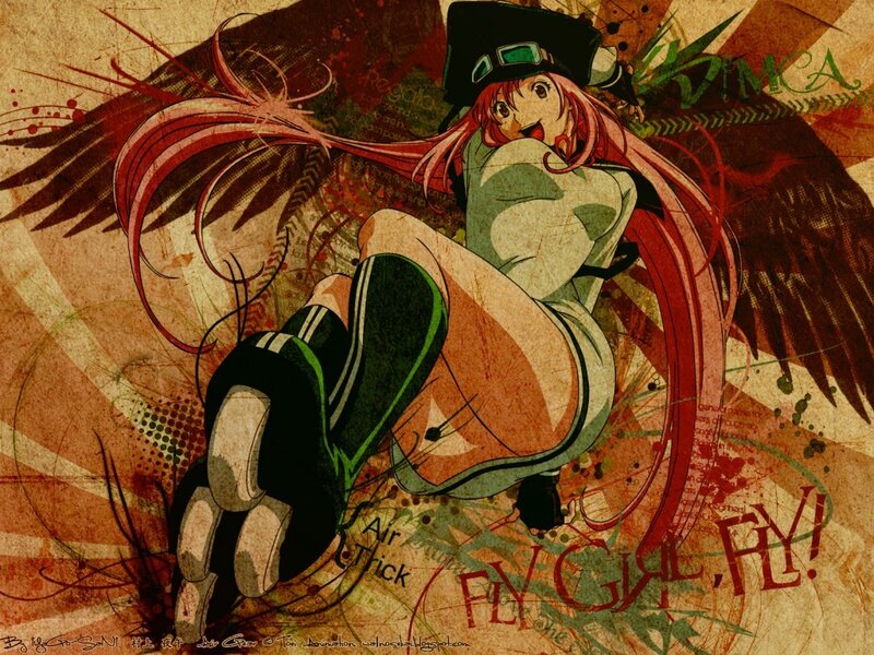 anime girl with red hair